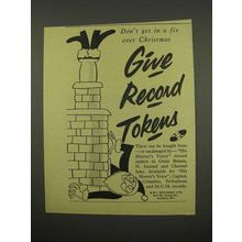 1957 E.M .I. Records Ad - Give Record Tokens