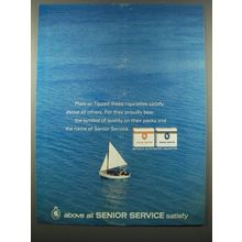 1965 Senior Service Cigarettes Ad - Plain or tipped