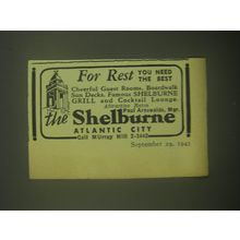 1945 The Shelburne Resort, Atlantic City Ad - For rest you need the best