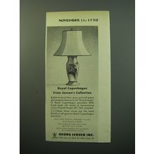 1950 Georg Jensen Royal Copenhagen Orchid Lamp Advertisement
