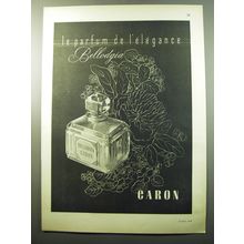 1950 Caron Bellodgia Perfume Ad - Le parfum de l'elegance Bellodgia