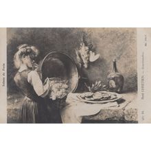 Chretien Gourmandise Salons De Paris French Food Painting Postcard