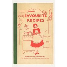 Favourite Recipes In English & Spanish 1957 Book Postcard