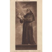 Van Dyck St Saint Antoine Anthony Old Painting Postcard