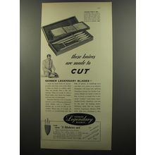 1953 Gerber Legendary Blades Advertisement - Round Table Set and 3-Sisters Set