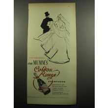 1955 Mumm's Cordon Rouge Champagne Ad - To say Congratulations.. c'est Mumm's