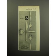 1957 Lauffer Stainless Steel Flatware Advertisement - Design 2