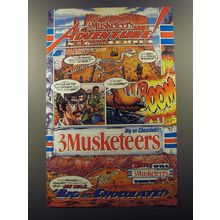 1992 3Musketeers Candy Bar Ad - 3Musketeers Adventure! No 6 in a series