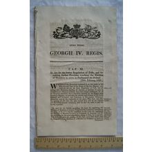 1820 Act of Parliament: regulate Polls, election of MPs, Ireland