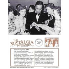 Postcard England Middlesex Cricket Denis Compton 1949 Cricketer - Nostalgia