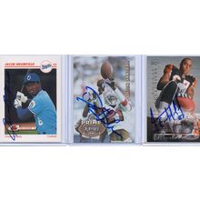 Autographed 3 Card Lot with Deion Sanders Signed