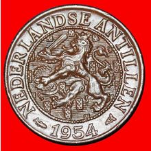 Ⰶ WITH ARUBA (1952-1970): NETHERLANDS ANTILLES★ 1 CENT 1959★LOW START★NO RESERVE