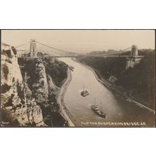 Clifton Suspension Bridge, Bristol, 1913 - Garratt RP Postcard