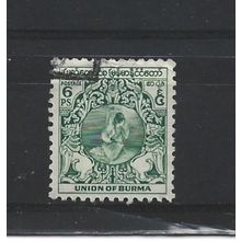 Burma.SG101 6p Dancer (Green).Fine Used.Jul25t