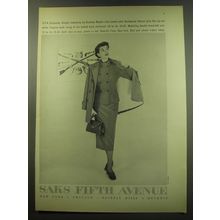 1949 Saks Fifth Avenue Duchess Royal Coat and Suit Ad - photo by Luis Lemus