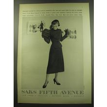 1949 Saks Fifth Avenue Sol Wood Suit Ad - photo by Luis Lemus