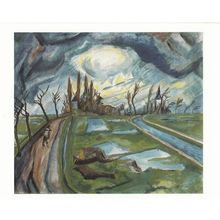 Erich Heckel Springtime In Flanders Military Avant Garde Painting Postcard