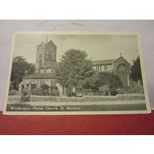 ST. MARTIN'S, WINDERMERE PARISH CHURCH, CUMBRIA unused vintage postcard 1950s =