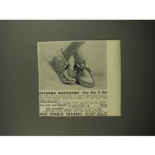 1953 Old Pueblo Traders Patawka Moccasins Ad - Sheer bliss to wear