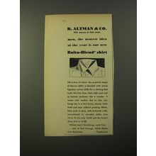 1954 B. Altman Balta-Blend Shirt Ad - men, the neatest idea of the year