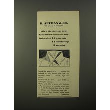 1954 B. Altman Balta-Blend Shirt Ad - This is the way our new Balta-Blend shirt