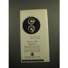 1960 Takashimaya Mikimoto Pearl Jewelry Ad - Christmas Gift Suggestion