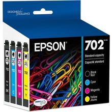 EPSON 702 Durabrite Ultra Ink Standard Capacity Black & Color Cartridge Combo Pa