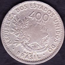1901 Brazil 400 Reis Coin