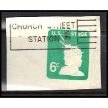 Used U551 6c Statue of Liberty Very Fine Cut Square Z2908