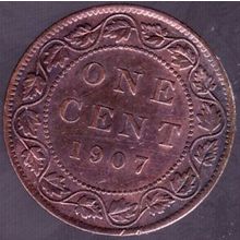 1907 Canada 1 Cent Coin