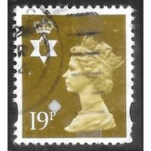 1971-93 Northern Ireland Definitive - SG NI69 19p Bistre Cent Queen Elizabeth C5