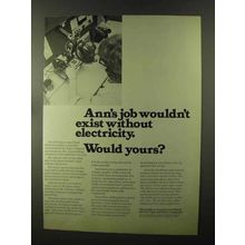 1973 Investor-Owned Electric Light & Power Companies Ad - Ann's Job