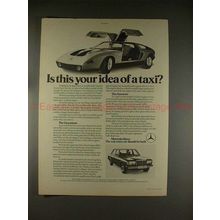 1977 Mercedes C111 Car Ad - This Your Idea of a Taxi?!