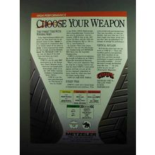1989 Metzeler Comp K Tires Ad - Choose Your Weapon