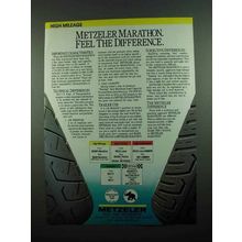 1989 Metzeler Tires Ad - Marathon Feel The Difference