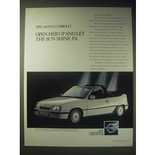 1989 Opel Monza Cabriolet Ad - Open her up and let the sun shine in