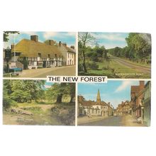 THE NEW FOREST,multiview used postcard by J. Salmon 1983 postmark #