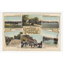 Old Multiview of Poole Postcard 1908 Dorset