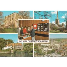 Norwich Norfolk Post Office Philatelic Centre 1980s Postcard