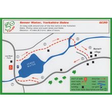 Semer Water Yorkshire Dales Rambling Walk Map Card