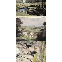 Malham Clapper Bridge Townhead Gordale Scar 3x Postcard s