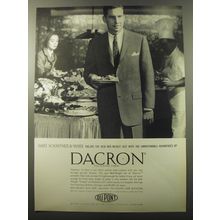1960 Du Pont Dacron Ad - Hart Schaffner & Marx tailors the new mid-weight suit