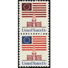 1622, MNH 13¢ Contaminated Ink Error In Pair - Stuart Katz