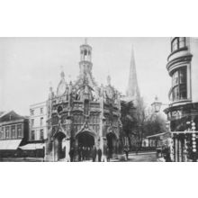 Poverty Shelter History Of Market Cross Chichester Sussex Postcard
