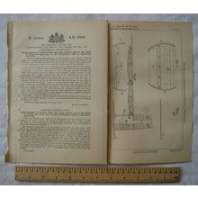 1890 Patent No. 16,644 furnace bars frames, Howard Matravers Ashley, Ferrybridge