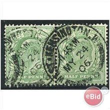 1902 SG217 1/2d Pale Yellow-Green Fine Used PAIR