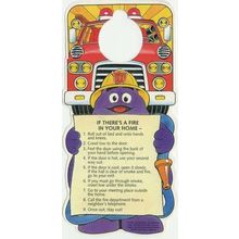 1993 McDonalds Grimace Fire Safety Door Hanger