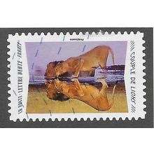 FRA 2020 (LETTRE VERTE)(S/A) 'ANIMAL REFLECTIONS- LION' FINE USED (EBID77-925)