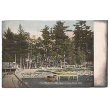 LAKE GROVE FROM PIER, EAST AUBURN, MAINE, USA unused postcard c.1900 #