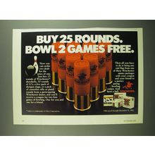 1981 Winchester Shotshells Advertisement - Buy 25 rounds bowl 2 games free